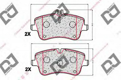 DJ PARTS bp1868 -  Комплект тормозных колодок, дисковый тормоз